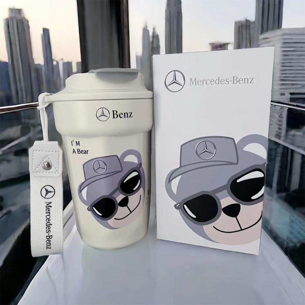 GLC GLB Car Tumbler Vacuum Flask Coffee Mug Portable Thermal Cup For Mercedes Benz AMG W204 W205 W203 W211 W212 W213 W201 W210