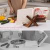 Cookbook Stand, Wooden Recipe Book Holder, Cook Book Stand for Kitchen Counter, Multifunctional Display, Kitchen Counter Decor