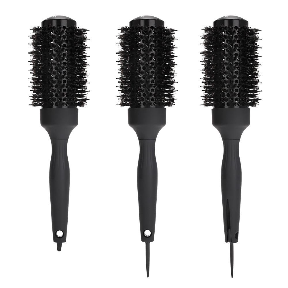 With Pointed Tail Round Rolling Brush Handle Hair Curling Brush Straight Twill Hair Comb Men/Women