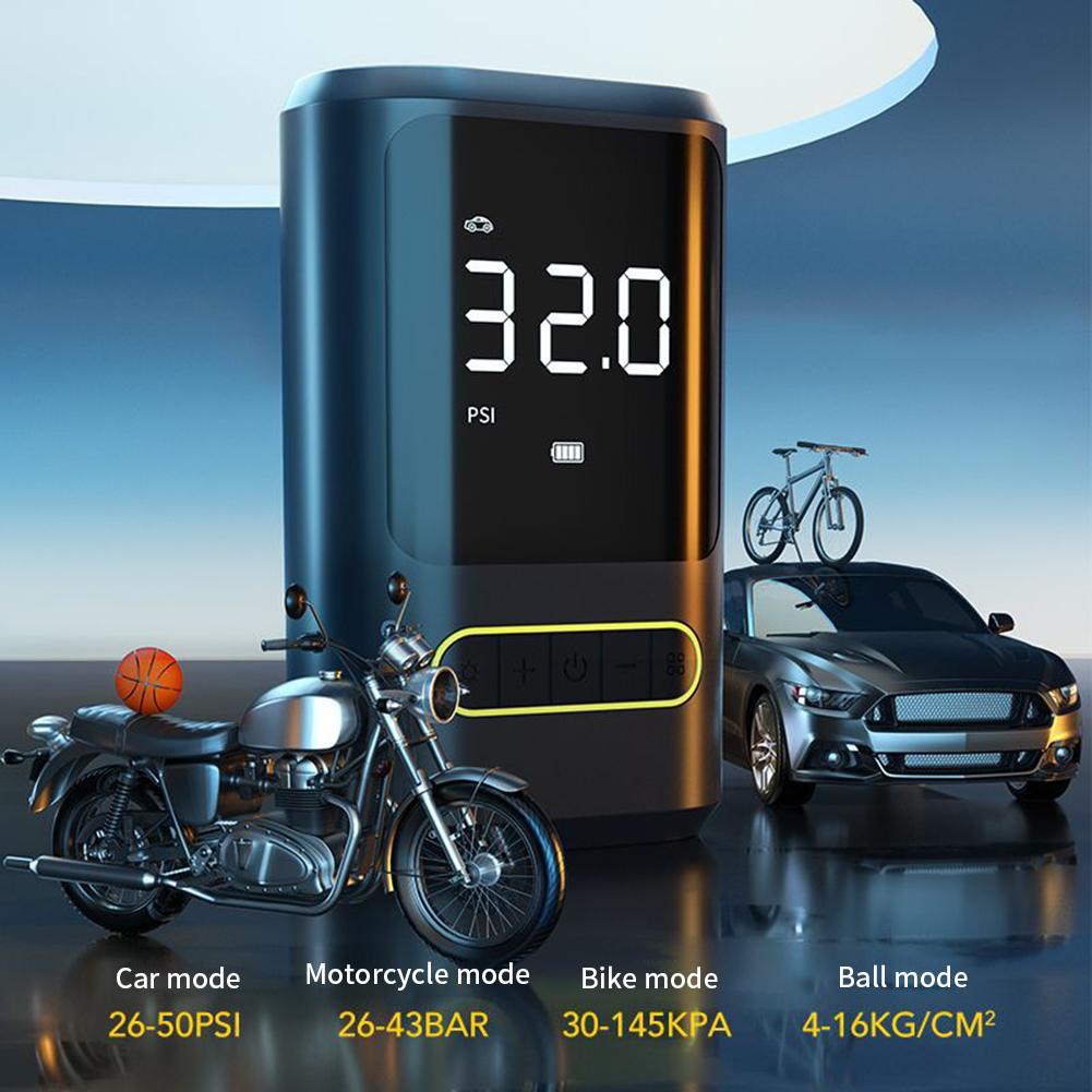 Portable Tire Inflator 150PSI Wireless Air Pump Electric Car Compressor Bicycle Motorcycle Air Pump High Precision Air Pressure