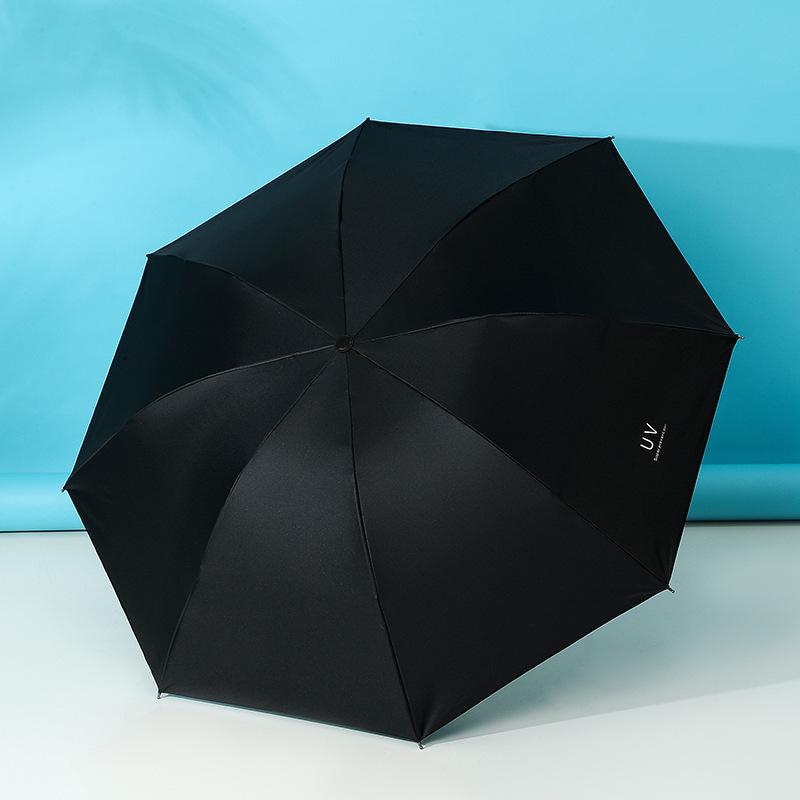 Twelve-Bone Extra-Large Dual-Use Manual Umbrella with Black Glue Sunscreen