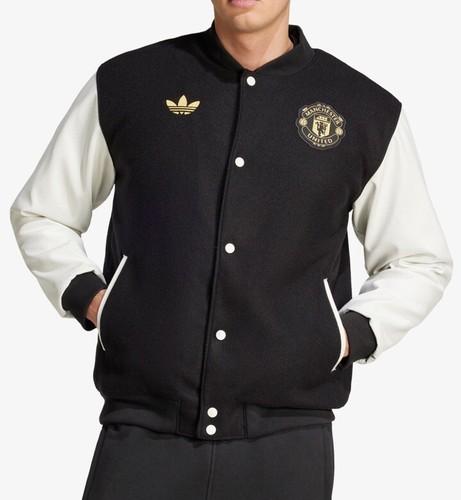 adidas Оригинальная мужская куртка-бомбер Manchester United CNY JF0382 Черная