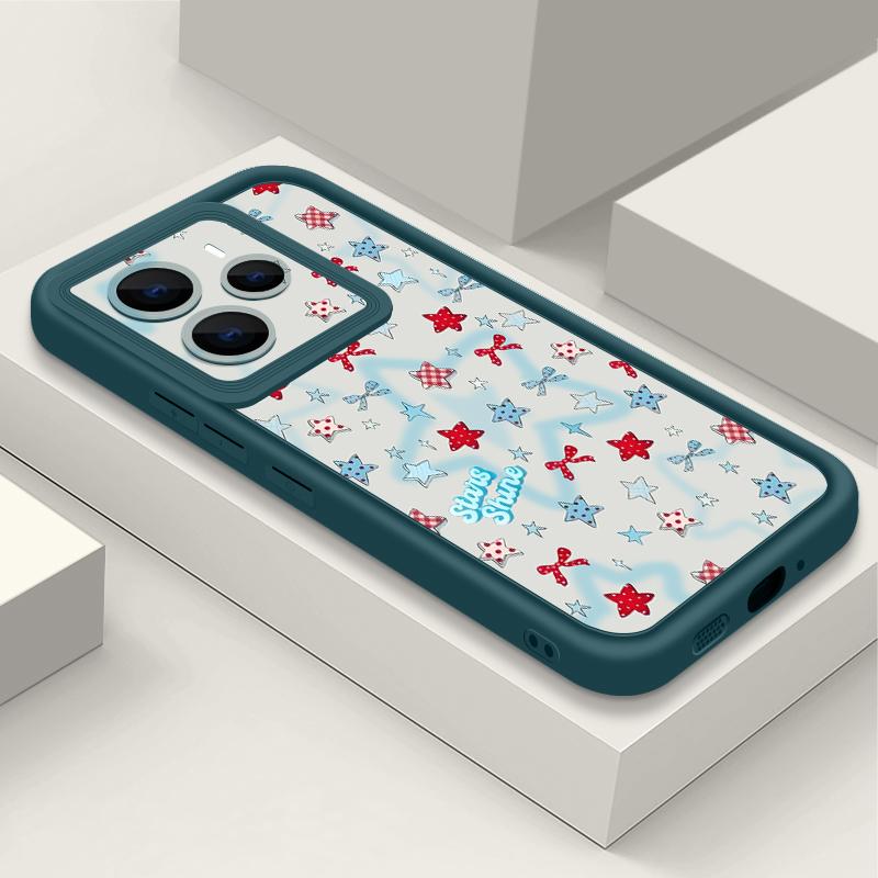 Blue Stars Bowknots Pattern Case For Xiaomi Redmi Note 14 13 Pro 5G 4G 12 11 Funda Xiaomi 14T 13T 11T Pro Shockproof Bumper Silicone Cover