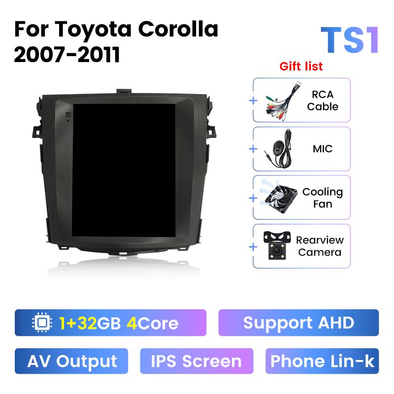 NaviFly для Tesla с вертикальным экраном автомобильное радио для Toyota Corolla 10 E140 E150 2006-2013 Carplay мультимедийный проигрыватель навигация GPS