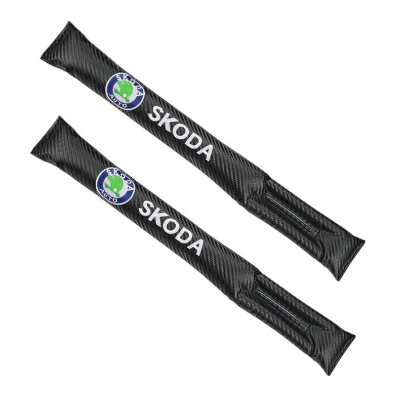 KITD7 Leather Car Seat Gap Filler Plug Leak-proof Filling Strip Pad For Skoda Octavia Superb Rapid Kodiaq Fabia a7 Accessories