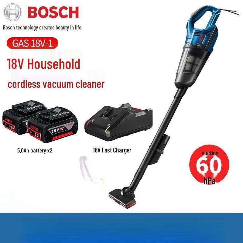 Bosch Беспроводной портативный пылесос GAS18V-1, штекер CN (адаптер в комплекте)