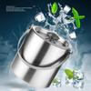 Stainless Steel Ice Grain Ice Bucket Double Walled Cooler Bucket Portable Beer Bucket with Comfortable Carry Handle Beer Cooler