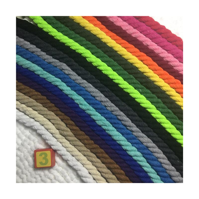 8-миллиметровая трехпрядная хлопковая веревка: Многоцелевая витая веревка для багажа, штор, одежды и аксессуаров своими руками