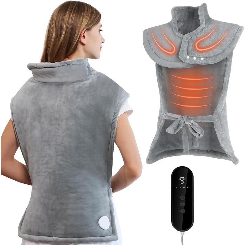 USB Heating Shawl Vest Portable 60x90cm for Women Back Pain Relief Machine Washable Heated Wrap Car Office Relaxation