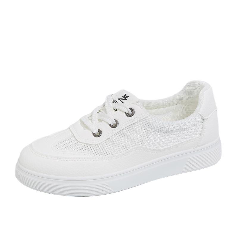 2025 маленькие белые туфли детские осенние новые корейская версия ins женские студенческие повседневные через сетку универсальные полушлепанцы уличная съемка Q91