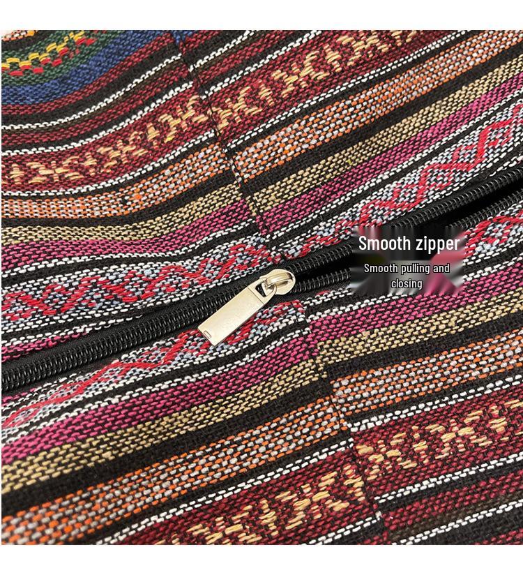 Ретро Этническая Холщовая Сумка Через Плечо Кроссбоди - Рюкзак Большой Вместимости (2025)