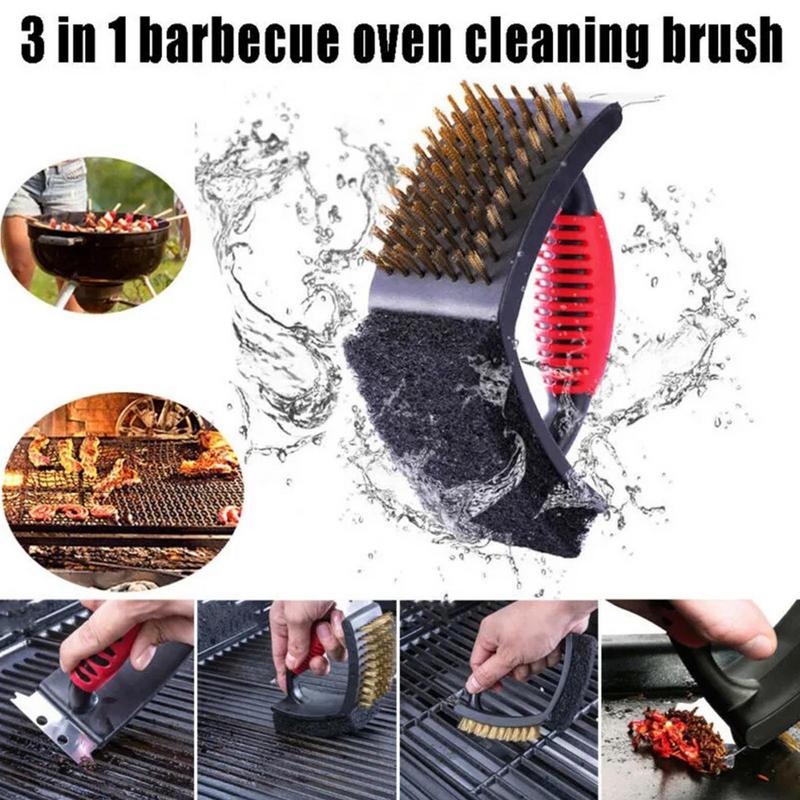 Щетка для гриля BBQ Многофункциональный скребок для гриля Эргономичная щетка для барбекю Прочный скруббер Щетка для гриля Для уличного кемпинга