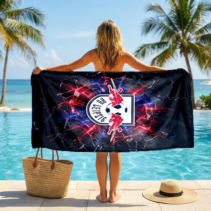 RB Leipzig Football Beach Towel Soft Microfiber Summer Towel Quick Dry Absorbent Towel for Beach Swimming Pool Travel