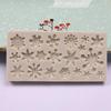 Mini Christmas Snowflake Porous Silicone Mold Sugar Cake Decor Chocolate Candy Baking Mold DIY Gypsum Ornament Snowflake Mold