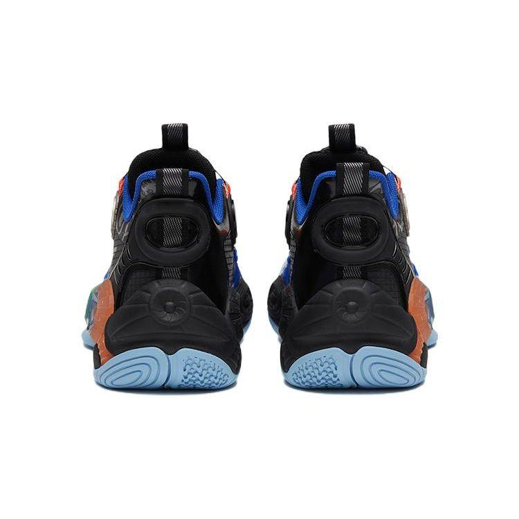 Anta Баскетбольные кроссовки Kids Asymmetric 2, удобные, повседневные, нескользящие, износостойкие, средней высоты, детские баскетбольные кроссовки, черные, серые, оранжевые 312321102-4