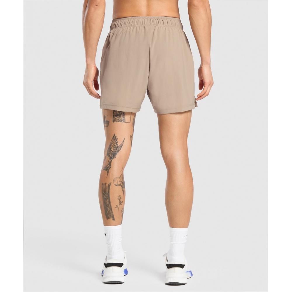 Gymshark Спортивные шорты 5 Цементно-коричневый Серый A1b3m Ncz7