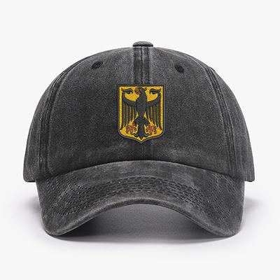 Германия Германия Герб Щит Вышивка Винтаж Мужские Бейсбол мягкий хлопок Потертый мягкий Папины кепки