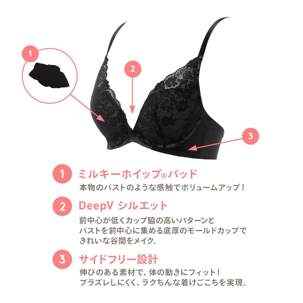 AMOSTYLE Dream Bra Deep V Bra Shorts Set Swinging Bouquet 00IP D75L Размер и (зеленый)