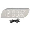 Digital Alarm Clock Multifunction Innovative Silent Temperature Humidity LED Mirror Desk Clock for