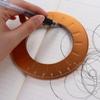 Креативная регулируемая линейка для рисования кругов из нержавеющей стали, вращающаяся круглая линейка, измерительный круглый циркуль, растягивающаяся линейка, разметка