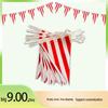 30 м Красно-белый полосатый цирковой карнавальный флажок для вечеринок и украшений