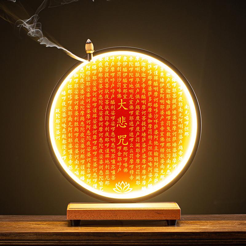 Guanyin Bodhisattva Buddha Statues Ceramic statues Lamp Circle For Living Room Incense Porch Home Decor Custom Feng Shui Statue