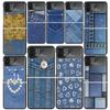 Джинсовые Ковбойские Денимовые Печатные Чехлы Для Samsung Galaxy Z Flip 4 5 6 7 3 Z Flip7 Flip6 Flip4 Flip5 Flip3 5G Жесткие Ударопрочные Fundas C