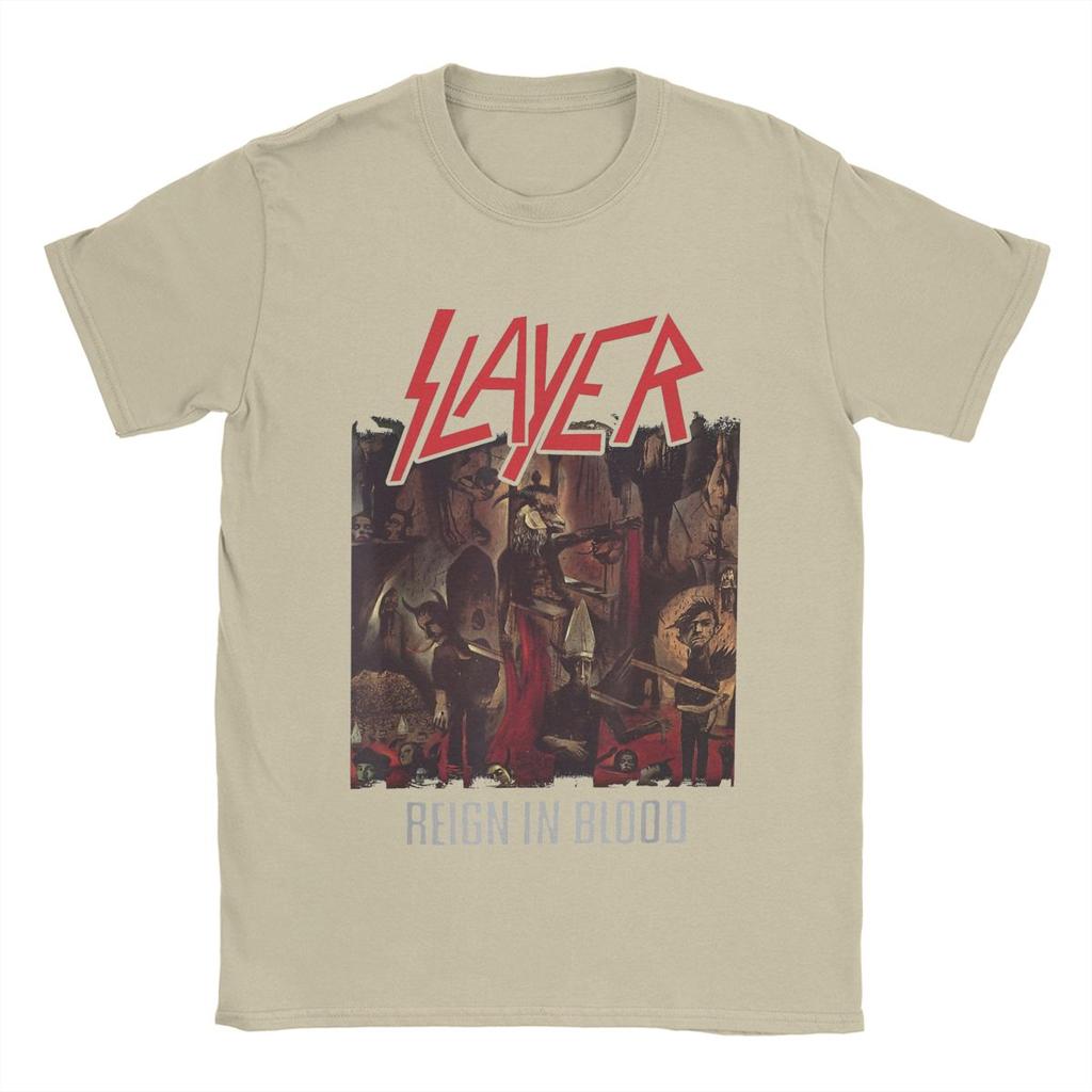 Men's Slayer Band T Shirt Pure Cotton Clothing Novelty Short Sleeve Round Collar Tees Birthday Present T-Shirt