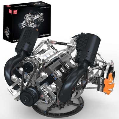 Mould King 10248 V8 Двигатель Конструктор – Реалистичный Двухтурбинный V8 Модель Двигателя Автомобиля (3 192 штуки) Статическая выставочная модель для детей и подростков