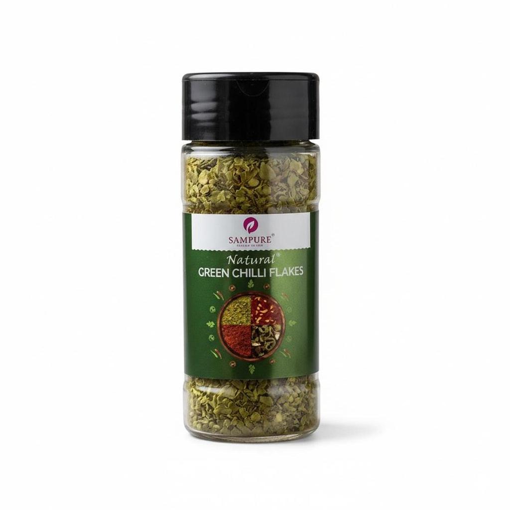 Natural Green Chilli Flakes 30g