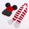 Handmade Christmas Hat Knitted Scarf Set for 12inch Dolls Doll Winter Overcoat Outwear Dress Up