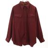 H BAR C 60s Wool Vintage Long Sleeve Shirt Wine-red Men's Used