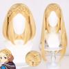 Zelda Cosplay Wig Princess 35cm/72cm High Quality Golden Yellow Braided Heat Resistant Synthetic Hair Anime Wigs + Wig Cap