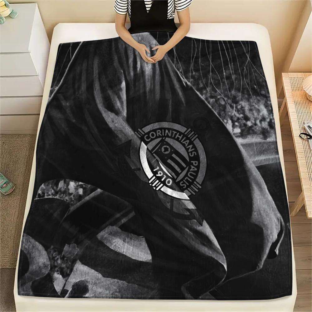 Corinthians Football Club,pattern Flannel Blanket, High quality Comfortable for All Seasons, Home Decor, Warmth and Comfort, Perfect for Gifts.