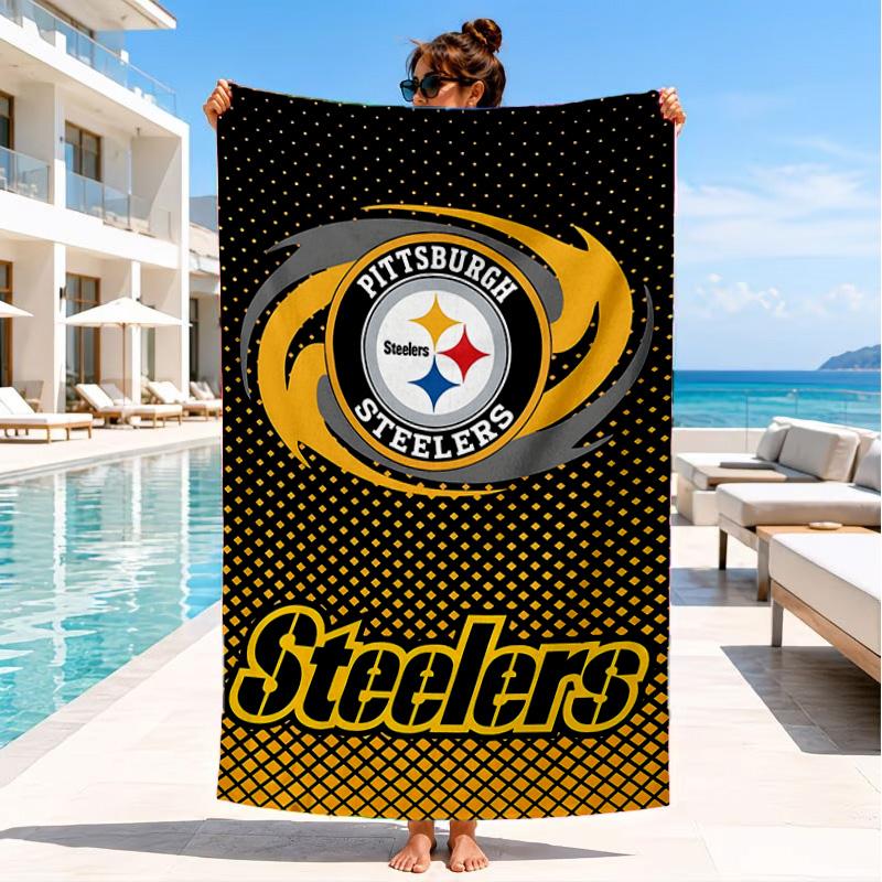 Pittsburgh Steelers Beach Towel, Quick-drying, Easy to Care for, Suitable for Both Fitness and Beach Vacations,Sports Essential