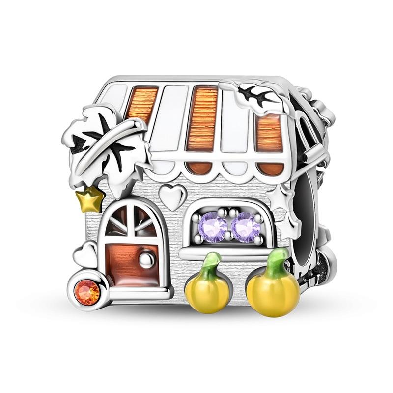 Оригинальная медная романтическая роза, цветок, дом, камера, шармы любви, бусины-подвески для браслета, изысканные украшения своими руками, подарки