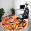 1pc Pizza Print Carpet for Office Non Slip, Round Carpet, Soft & Comfortable, Carpet for Office, Lightweight Round Floor Mat
