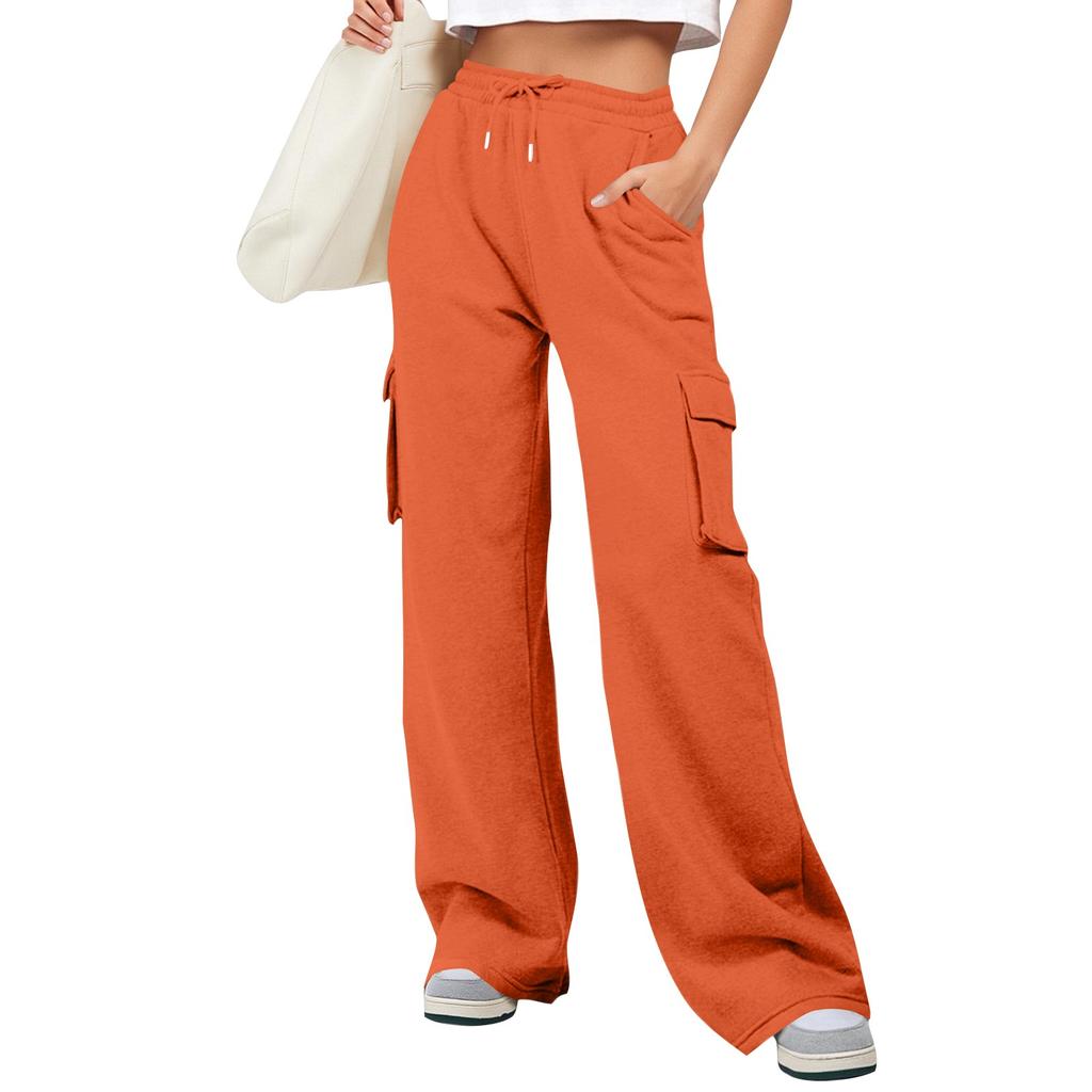 Womens Wide Leg Sweatpants Casual High Waist Baggy Sweatpants Boyfriend Jogger Pants With Pockets Trousers