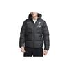 Logo Print Zippered Hooded Lightweight Warm Down Jacket Men Jacket Black FD7140-061