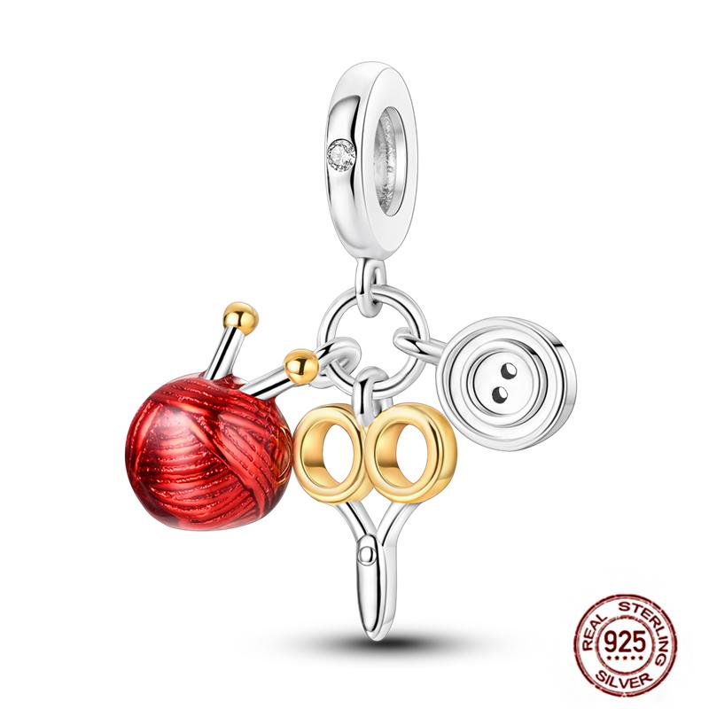 Ежедневные статьи Медные розовые парфюмерные шармы Камера Гантель Смарт-часы Бусины Подходят для оригинальных браслетов DIY Ювелирный подарок