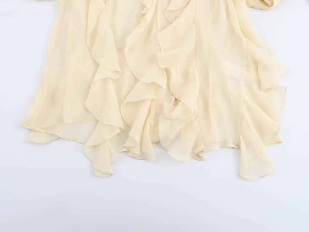 TAOP&ZA Женская летняя блузка с многослойными оборками