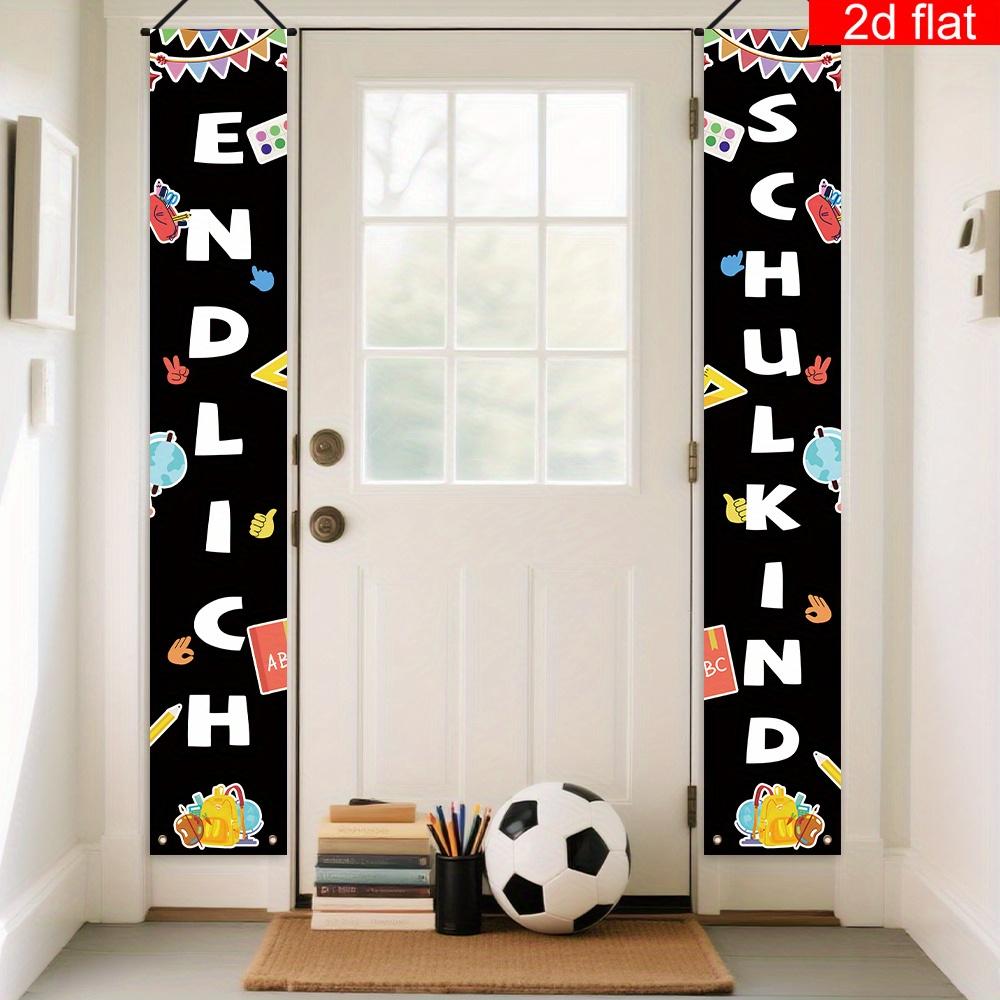 Back to School Couplet Banner Welcome 1 Pair Polyester Indoor Outdoor Decor