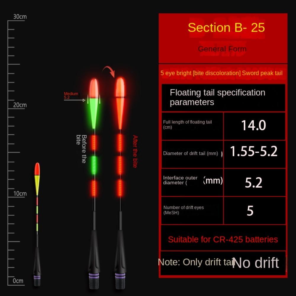 1 шт. сверхчувствительный светодиодный рыболовный умный поплавок для ночной рыбалки, светящийся поплавок для ночной рыбалки