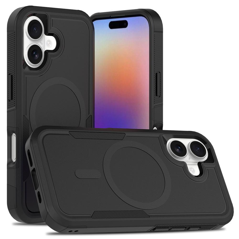 Подходит для 17Air Apple Чехол для мобильного телефона Магнитный Iphone16pro Утолщенный по углам 15pm Противоударный Жесткий чехол для мобильного телефона