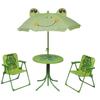 VidaXL Bistro Set with Parasol for Children 3 Pcs Green