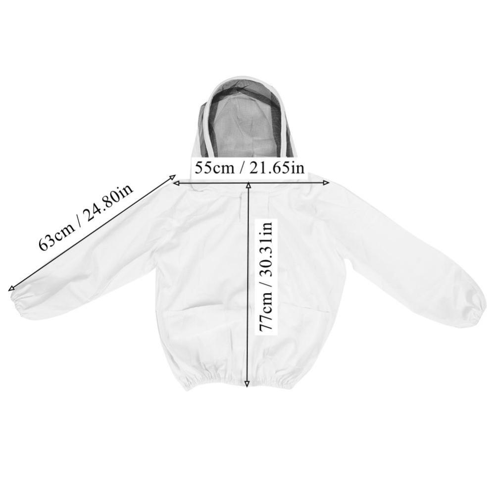 Ventilated Beekeeping Protective Veil Jacket Polyester Cotton Protective Veil Suit Beekeeping