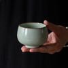 140ml Tianqing Ceramic Tea Cup Vintage Handmade Ru Porcelain Crackle Master Cup