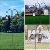 Garden Shepherd Hook: Double Hook Iron Art for Potted Plants and Decorative Lamps