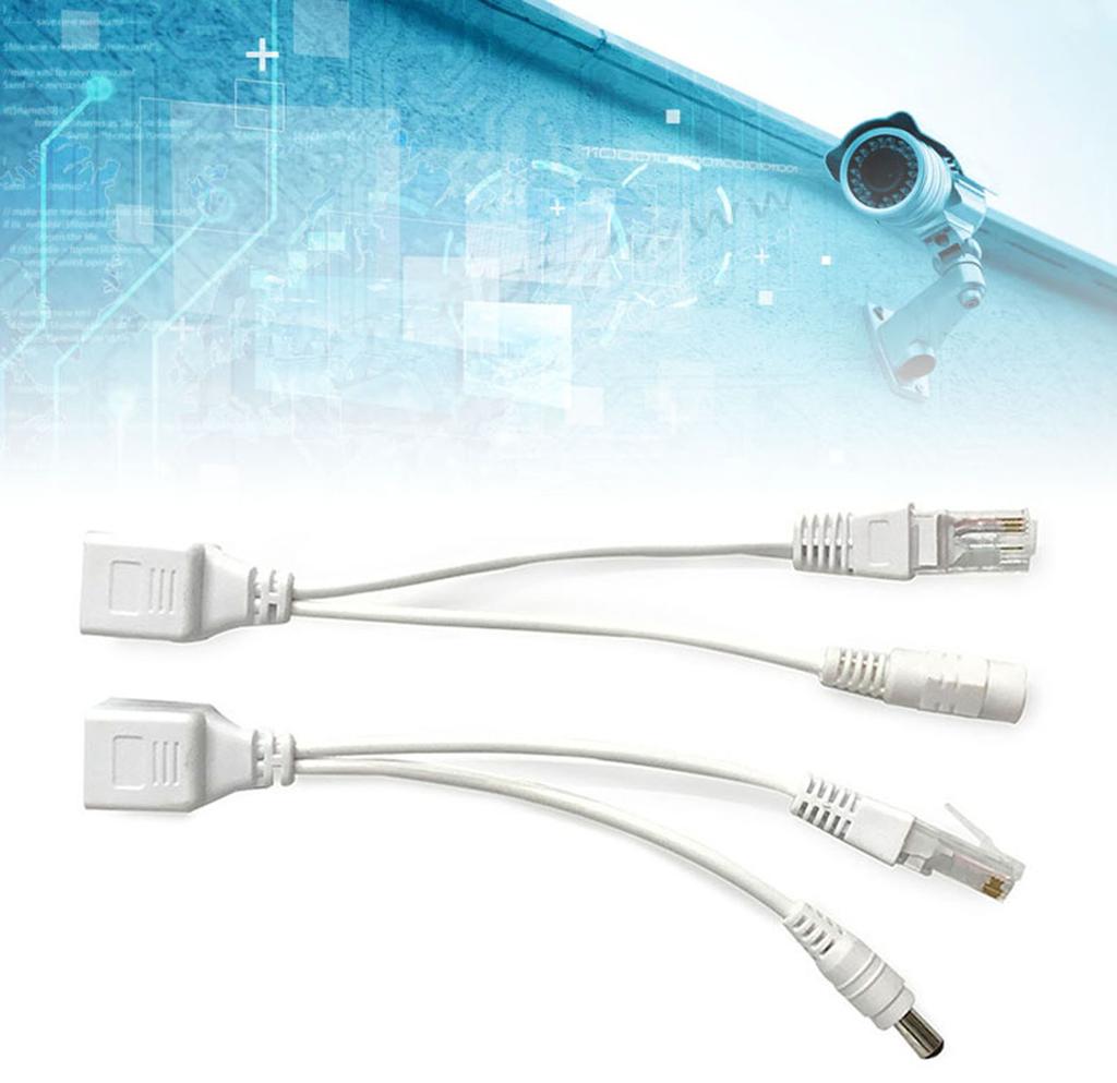 1Pair Пассивный PoE Инжектор и Разветвитель Комплект 12V PoE Инжектор и Разветвитель для Беспроводной Сети