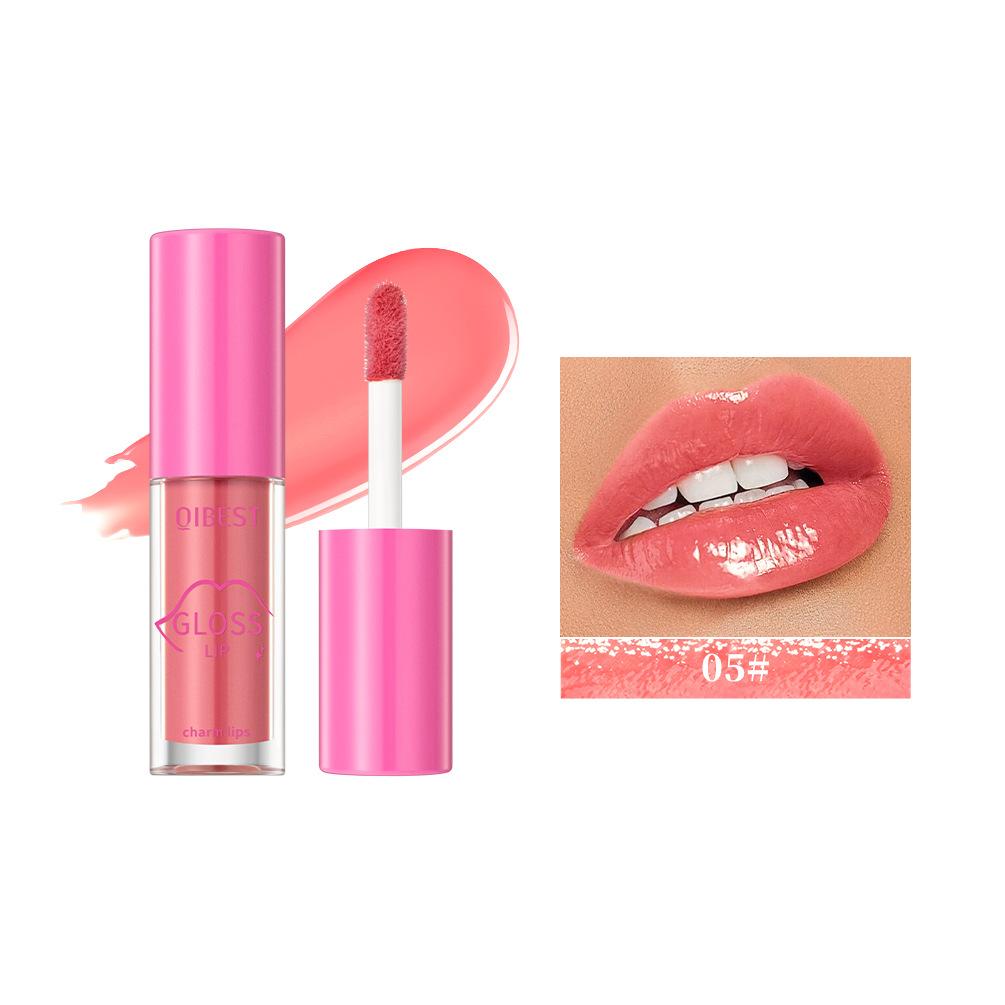 QIBEST Mirror Glow Lipstick Nourishing Moisturising Not Easy To Take Off Natural Three-dimensional Long-lasting Liquid Lipstick